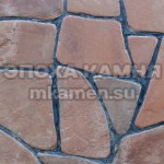 Песчаник Терракотовый галтованный, толщина27-35мм - Эпоха камня