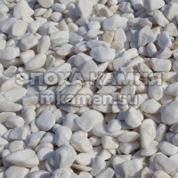 Галька белая галтованная, фракция 10-20мм - Эпоха камня